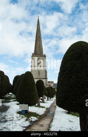 St.Mary Kirche, Painswick, Gloucestershire, England UK Stockfoto