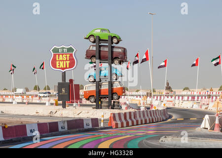 Letzte Ausfahrt Imbisswagen in Dubai, Vereinigte Arabische Emirate Stockfoto