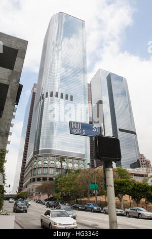 Wolkenkratzer Pershing Square, Zentrum im Financial District, Downtown in Los Angeles,L.A., California,U.S.A.,United Staaten von Amerika Stockfoto