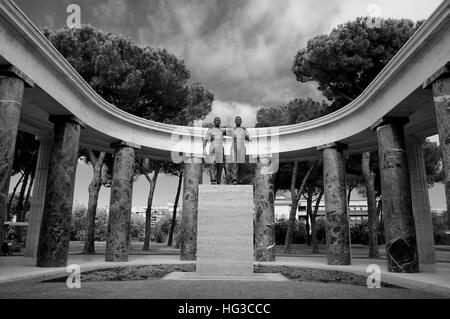 Denkmal am amerikanischen Soldatenfriedhof in Nettuno. Stockfoto