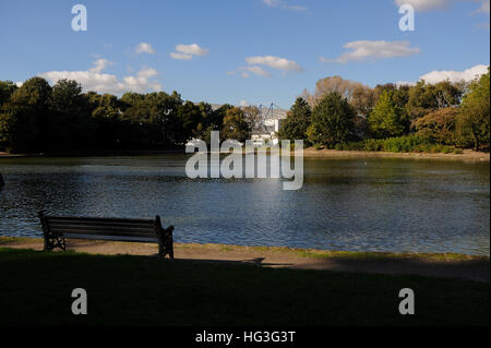 Ansicht des FC Everton vom Stanley park Stockfoto