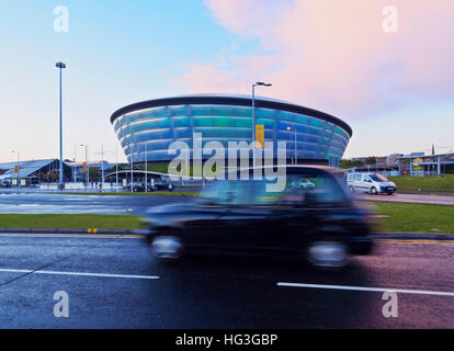 Schottland, Lowlands, Glasgow, UK, Twilight Anzeigen der Hydro. Stockfoto