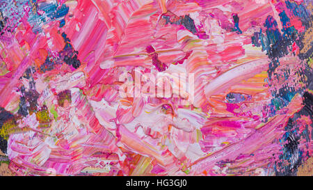 abstrakt Acryl handgemalt Hintergrundtextur auf Karton Stockfoto