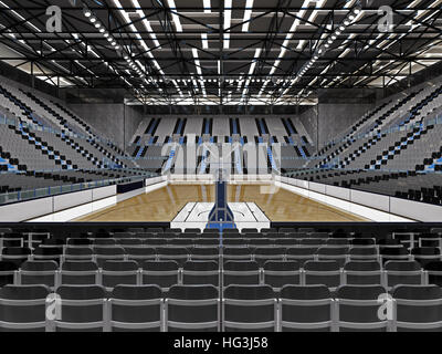 3D Rendern ein schöner Sport-Arena für Basketball mit Flutlicht und graue Sitze Stockfoto