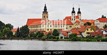 Die Renaissance Stadt Telc in Mähren, Tschechien - HDR Stockfoto