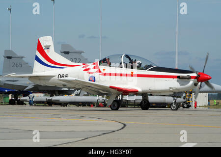 Die kroatische Luftwaffe Pilatus PC-9 Trainer Ebene Stockfoto