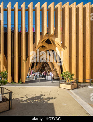 Fassade Detail von Frankreich Pavillon auf der Expo 2015 Milano, Italien Architekten Studio X-TU, Studio ALN Atelien und Studio Stockfoto