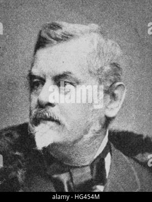 Carl Friedrich Wilhelm Jordan, manchmal verkürzt zu Wilhelm Jordan, 8. Februar 1819 - 25. Juni 1904, war ein deutscher Schriftsteller und Politiker, Reproduktion eines Fotos aus dem Jahr 1895, Digital verbessert Stockfoto