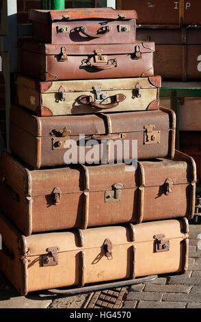 Haufen alter Gepäck Stockfoto