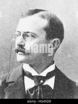 Walter Petersen, geboren 1862, Maler, Künstler, Reproduktion eines Fotos aus dem Jahr 1895, Digital verbessert Stockfoto