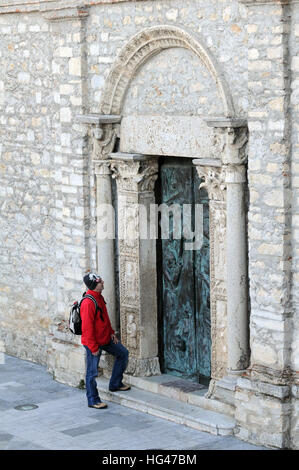 Kirche von San Genuario, Haupteingang, Marsico Nuovo, Potenza Bezirk, Basilikata, Italien Stockfoto