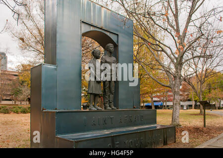 Kinder März Kunstinstallation in Kelly Ingram Park Birmingham Alabama, USA Stockfoto