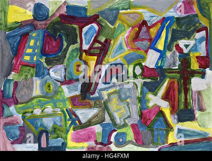 Abstrakten bunten handgemalten Hintergrund Stockfoto