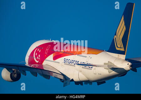 Singapur 50. Jahrestag spezielle A380 Stockfoto