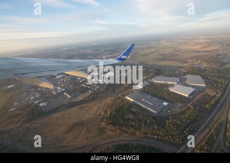 Scandinavian Airlines Jetliner startet vom Flughafen Stockholm Arlanda Stockfoto