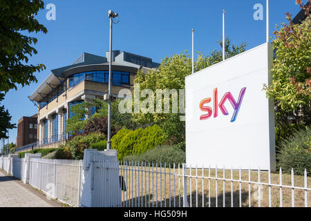 Sky Fernsehen HQ, Great West Road, Brentford, London Borough of Hounslow, Greater London, England, United Kingdom Stockfoto