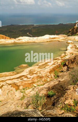 Der Berg See von Homhil auf der Insel Sokotra, Jemen Stockfoto