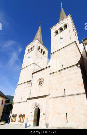 Berchtesgaden: Kirche, Oberbayern, Berchtesgadener Land, Oberbayern, Bayern, Bayern, Deutschland Stockfoto