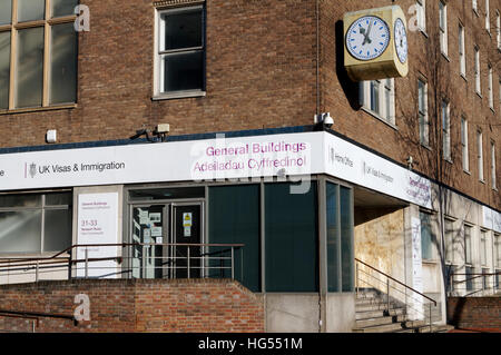 Home-Office, Visa und Einwanderung, Büro, Newport Road, Cardiff. Stockfoto