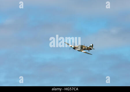 Hawker Hurricane IIc PZ865 aus der Battle of Britain Memorial Flight bei Rhyl Flugschau 2016 Stockfoto