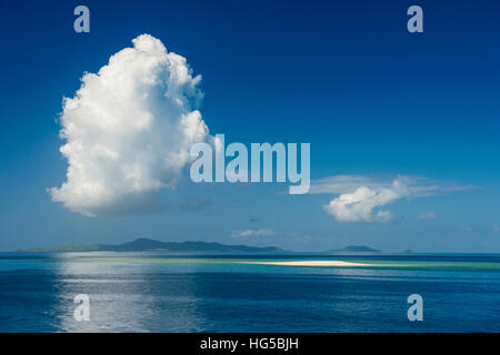 Sandbank in dem flachen Meer, Mamanuca Inseln, Fidschi, Südpazifik Stockfoto