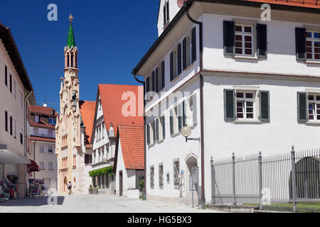 Fußgängerzone, Hospiz der Heilige Geist, Bad Waldsee, obere schwäbischen Barock Route, Baden-Wurttemberg, Deutschland Stockfoto