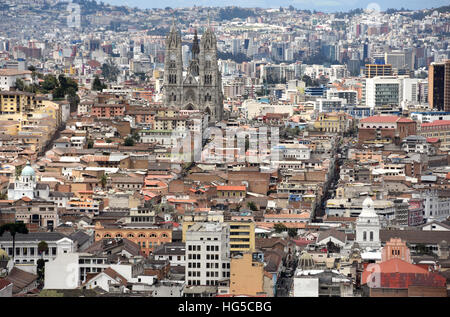 Blick vom Panecillo, Quito, Ecuador, Südamerika Stockfoto