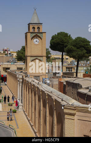 Äußeren Clock Tower Vank (Armenisch) Kathedrale, Isfahan, Iran, Naher Osten Stockfoto