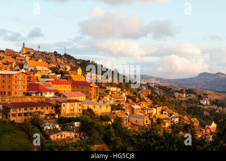 Fianarantsoa Haute-Ville in den Nachmittag und zentraler Lage, Madagaskar Stockfoto