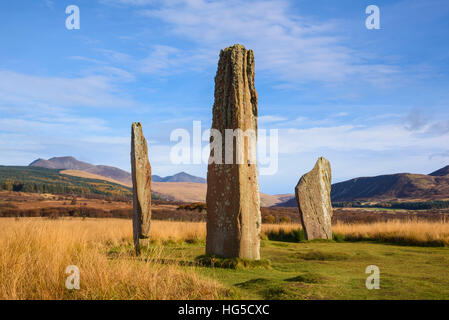 Machrie Moor Steinkreise, Isle of Arran, North Ayrshire, Schottland, Vereinigtes Königreich Stockfoto