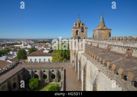 Türme, Blick vom Dach, Evora, UNESCO, Kathedrale von Evora, Portugal Stockfoto