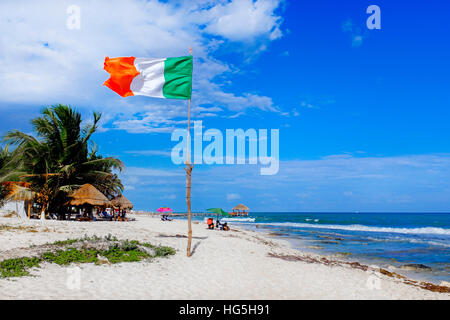 Strand an der Riviera Maya, Playa del Carmen, Mexiko Stockfoto