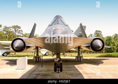 Lockheed SR-71A Blackbird, 61-7959, "Big Tail" Änderung, zuletzt im Oktober 1976 geflogen. Im Jahr 1990 finanziert die Luftwaffe Bewaffnung Museumsstiftung die Demontage, Transport per LKW und Re-Montage von dieser einzigartigen Blackbird. [ Stockfoto