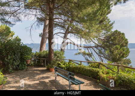 Aussicht vom Gipfel des Castello Brown in Portofino, Itlay Stockfoto