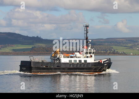 SD Oronsay, vorbei an Indien Osthafen während der Übung Joint Warrior 16-2. Stockfoto