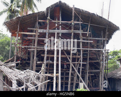 URU Holzboote. Gebaut. Beypore, Calicut, Kerala, Indien Stockfoto