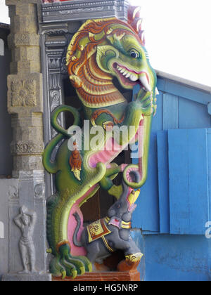 Statue am Sthanumalayan Tempel, Kanyakumari, Tamil Nadu, Indien Stockfoto