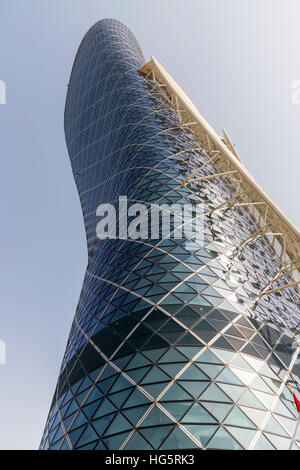 Capital Gate Wolkenkratzer in Abu Dhabi, Vereinigte Arabische Emirate Stockfoto