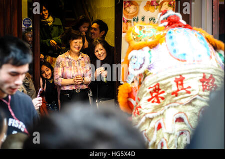 Chinesisches Neujahr feiern 2016 London Stockfoto