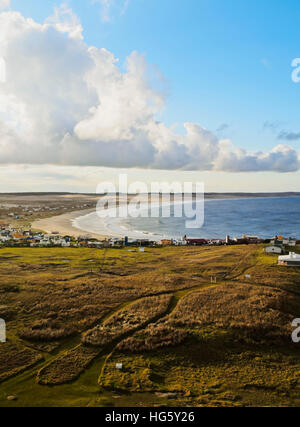 Uruguay, Rocha Abteilung erhöhten Blick auf die Cabo Polonio. Stockfoto