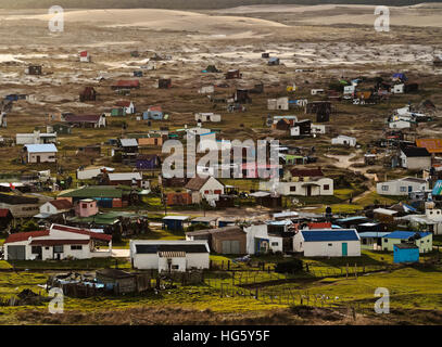 Uruguay, Rocha Abteilung erhöhten Blick auf die Cabo Polonio. Stockfoto