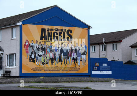 Shankill Wandgemälde in Belfast Stockfoto