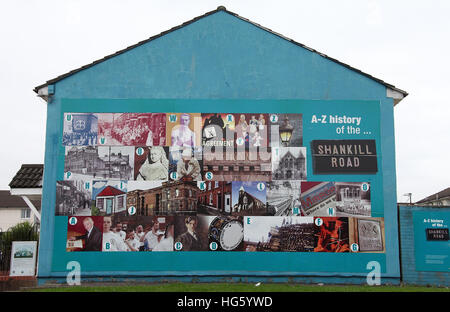 Shankill Wandgemälde in Belfast Stockfoto