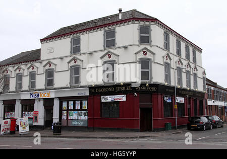 Die Diamond Jubilee Pub auf der Shankill Road Stockfoto