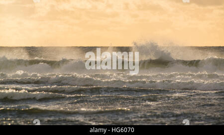 Stürmische Wellen an der Ostsee, Estland Stockfoto