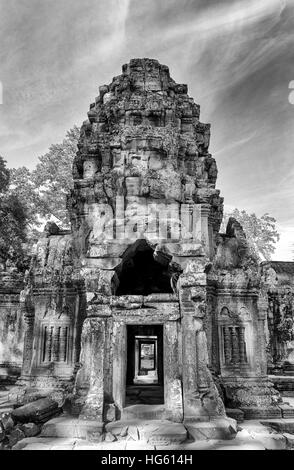 Ta Prohm Tür in Siem Reap, Kambodscha, Asien Stockfoto