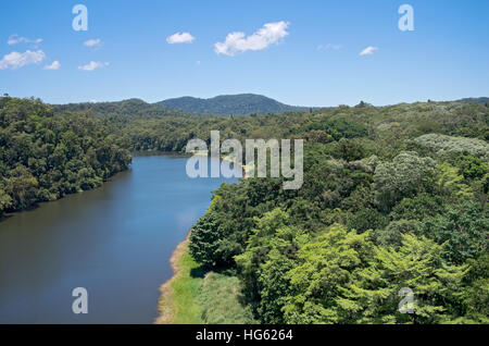 Barron River fließt durch den Regenwald von Barron Schlucht-Nationalpark in der Nähe von Cairns Queensland Australien Stockfoto