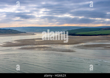 Stepper Point, The Narrows in der Kamel-Mündung in Cornwall Stockfoto