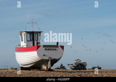 Rebecca Angeln Boot Dungeness Stockfoto