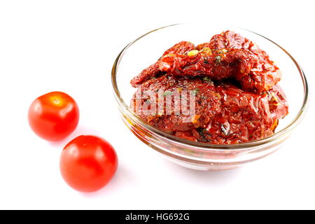 getrocknete Tomaten in Olivenöl Stockfoto